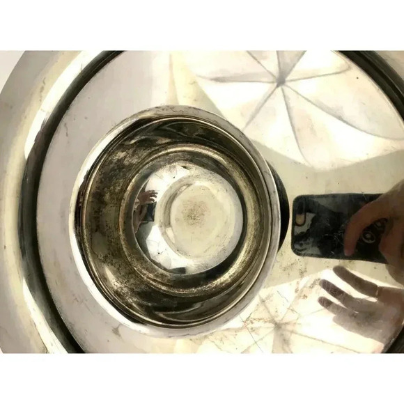 VTG WM Rogers Silver Round Chip Dip Serving Platter 14" - Picture 4 of 6